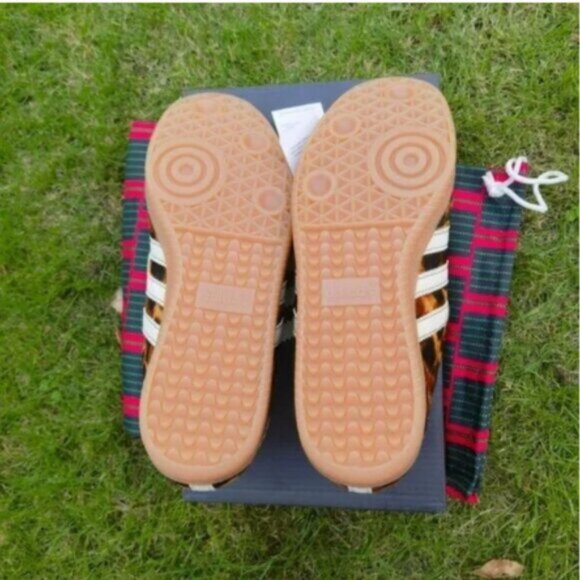 New Adidas x Wales Bonner Samba Pony Leopard Print Women's Sneaker - Picture 2 of 6